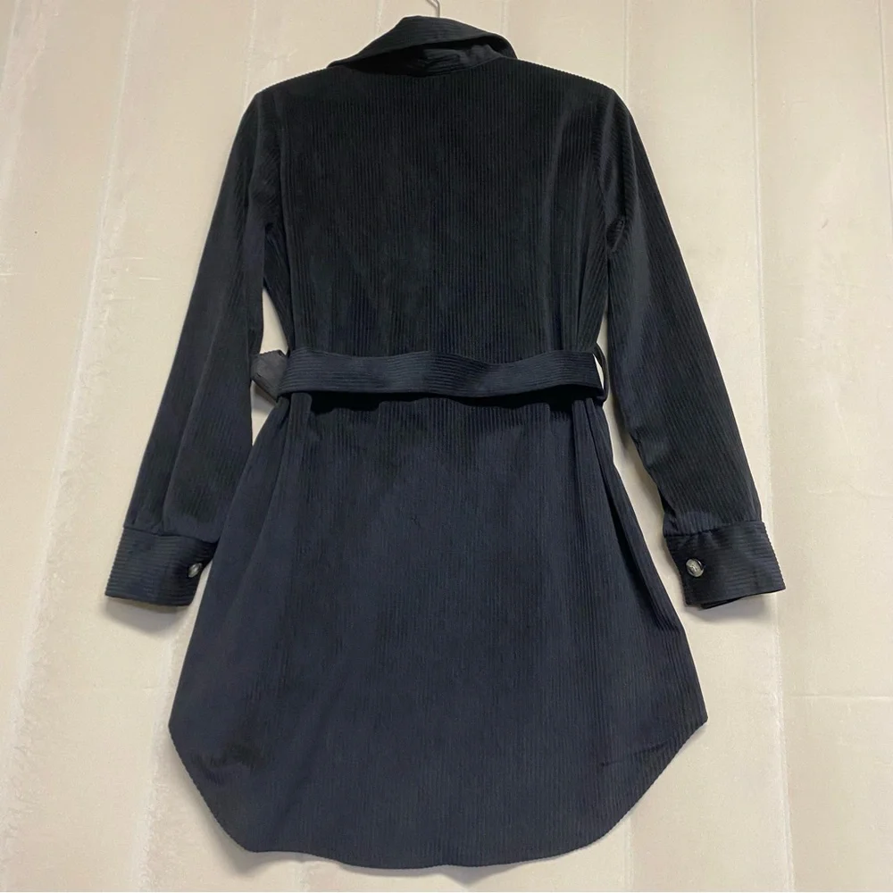 Maia Hemera Women’s Dress Small/Medium Corduroy Belted Designer Quiet Luxury